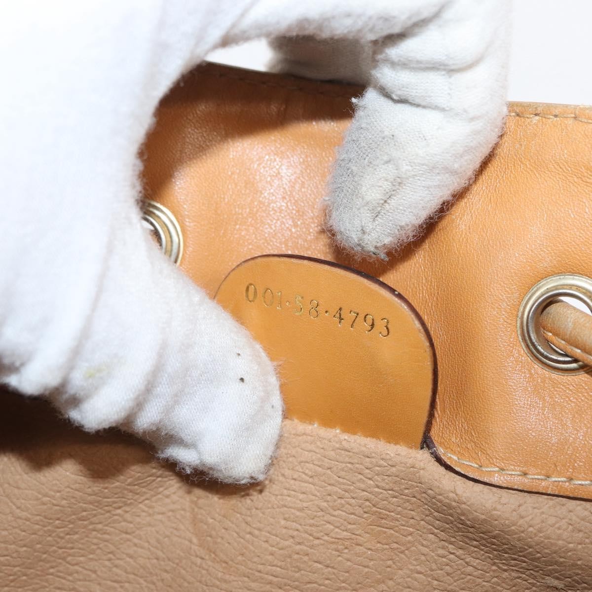 GUCCI Micro GG Supreme Web Sherry Line Bag PVC Beige 001 58 4793 Auth BA10427