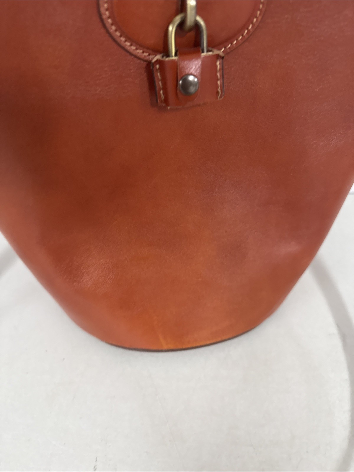 A. Bellucci Pumpkin Leather Bucket Bag/Purse/Shoulder/Crossbody – RARE
