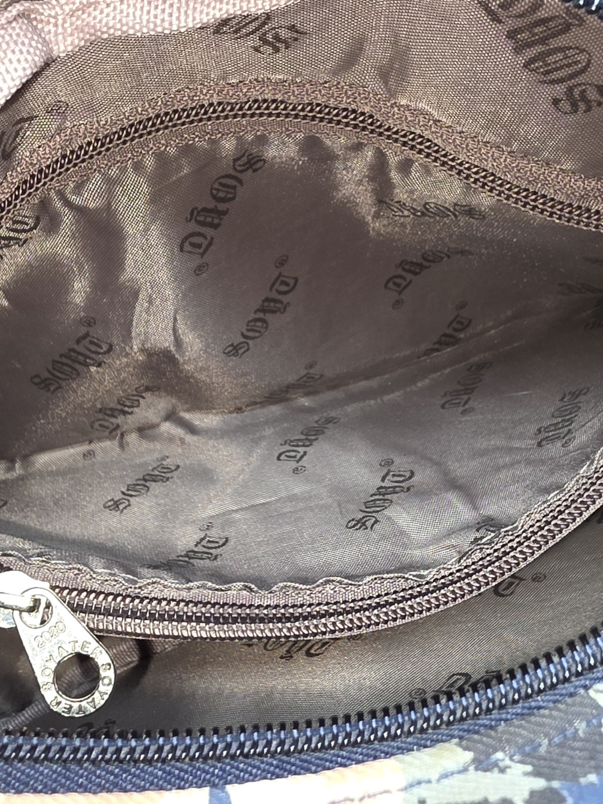 Suoyate Nylon Crossbody Bag 4 Outside Pockets, Divider, 2 Inner Zip Pockets
