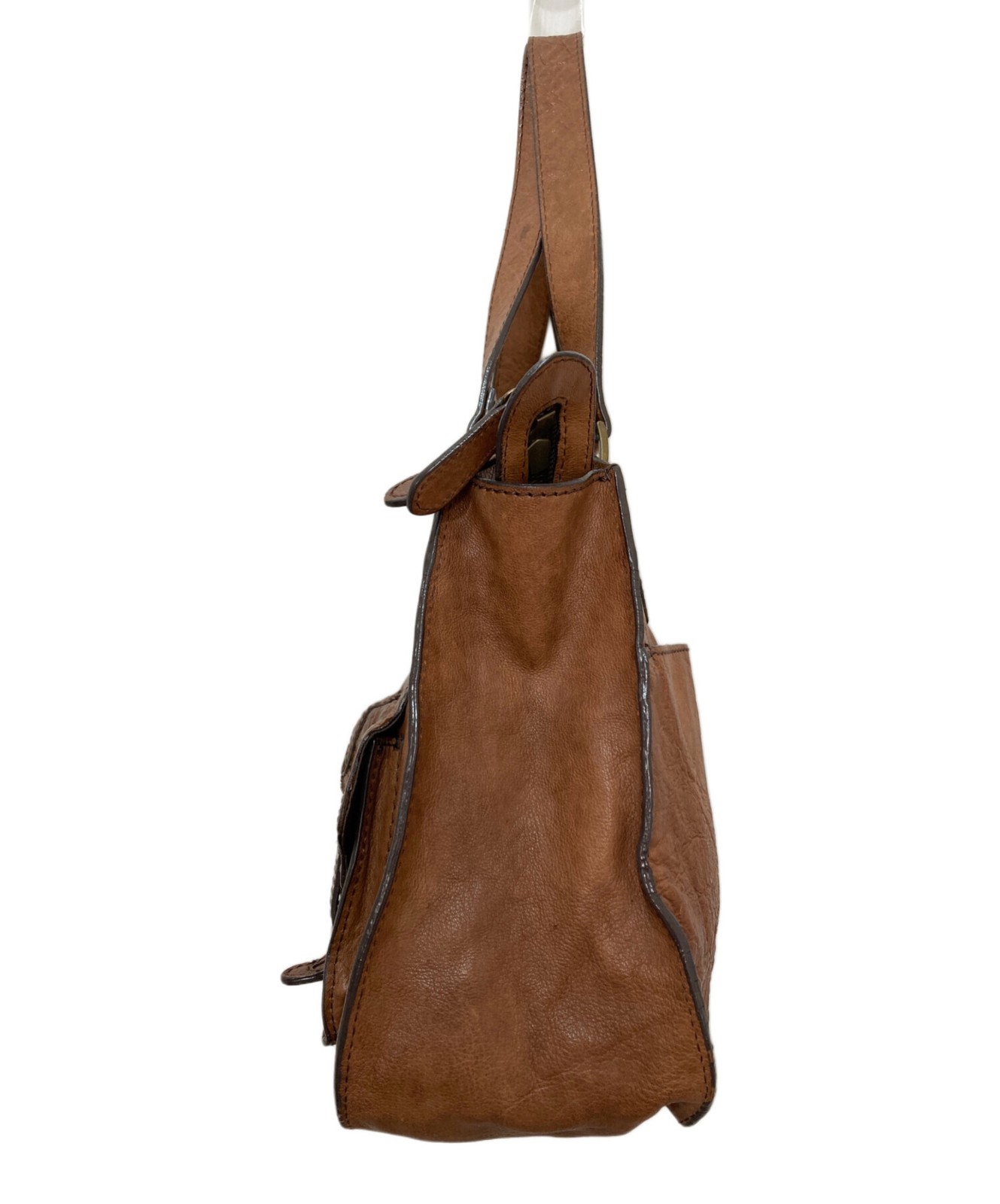 ANNA SUI Tote bag Brown Leather Women Semi Shoulder bag Handbag
