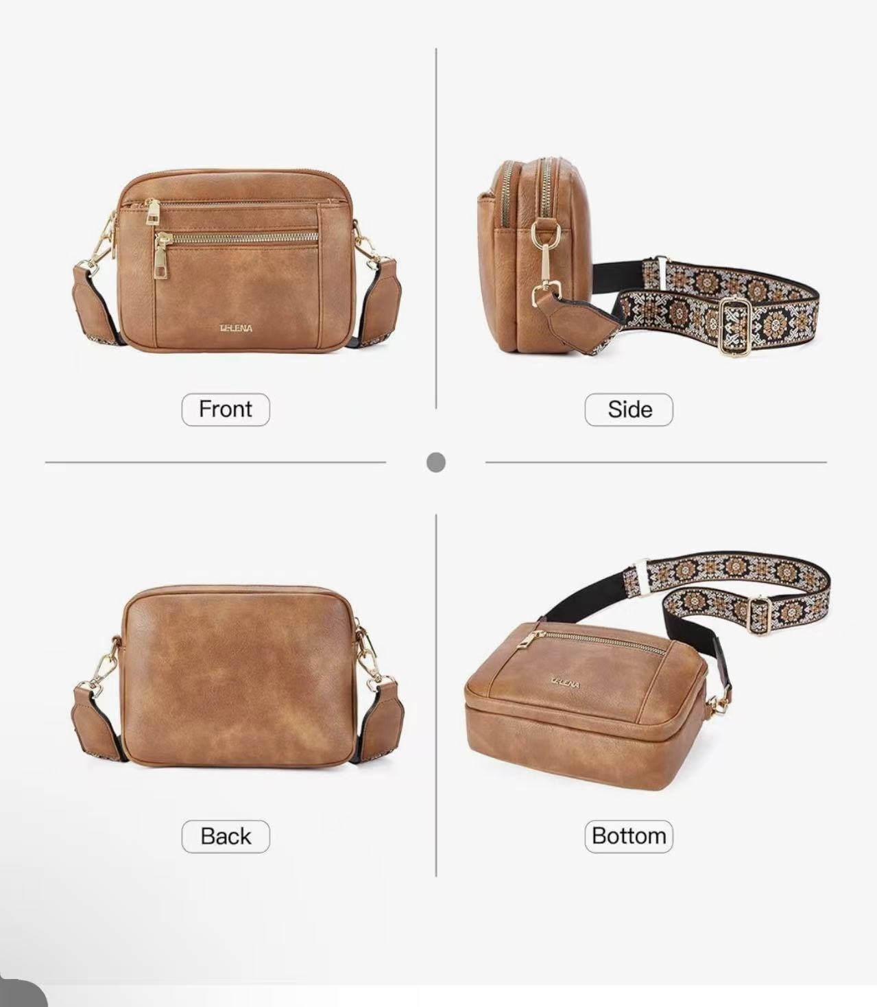 Telena Crossbody Purse for Women Small Crossbody Bags Trendy Vegan Leather with