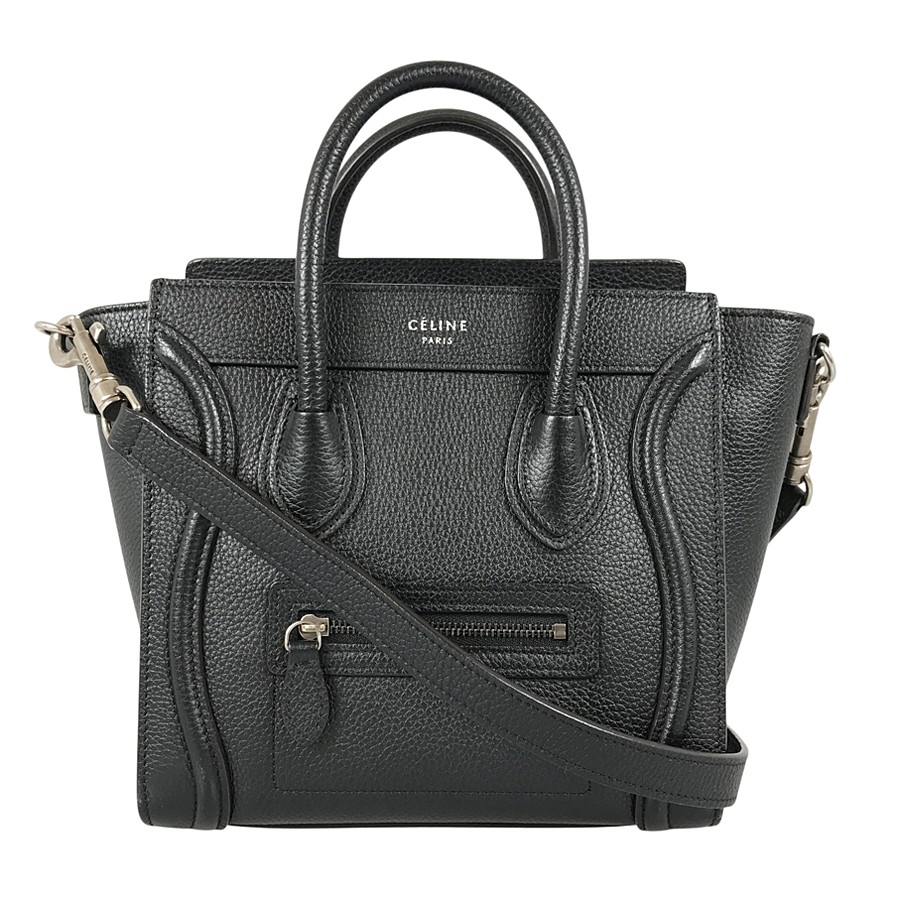 CELINE Luggage Nano Shopper Leather Hand bag