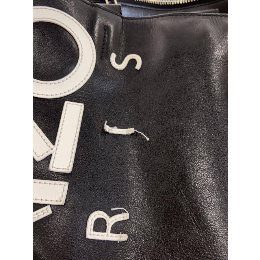 KENZO Paris Black Leather Logo Tote Bag Shopper H29cm x W37.5cm