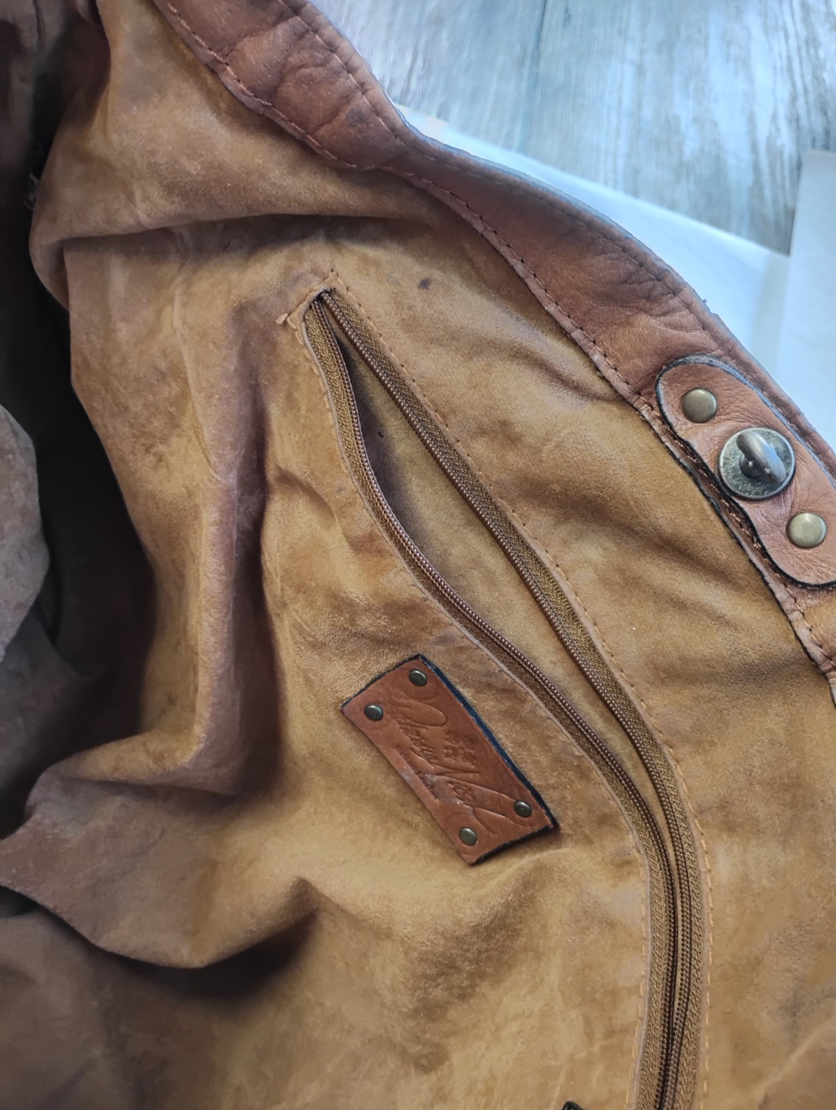 Patricia Nash Tooled Cut Out Tote Bag Italian Leather
