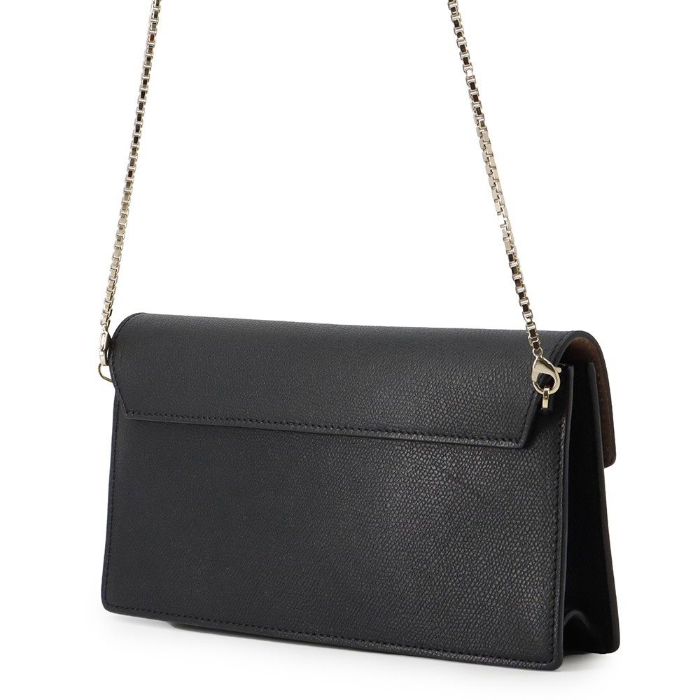 Valextra Valextra Iside Clutch Shoulder Bag Leather Black