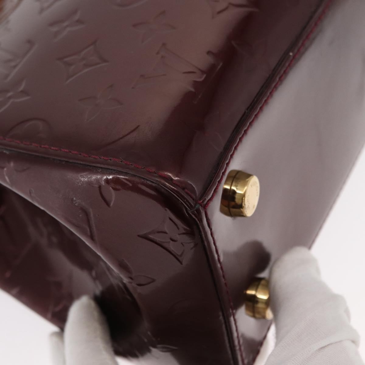 LOUIS VUITTON Monogram Vernis Blair MM Hand Bag 2way Amarante M91619 Auth 155013