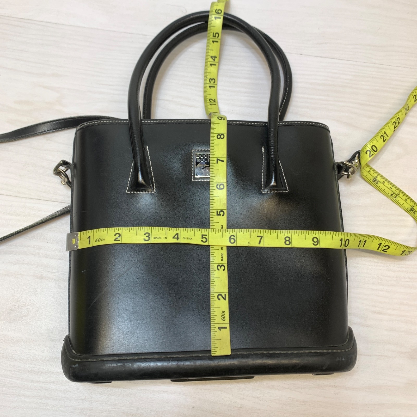 Dooney And Bourke Womens Parasole Black Tote W/ Removable Crossbody Strap