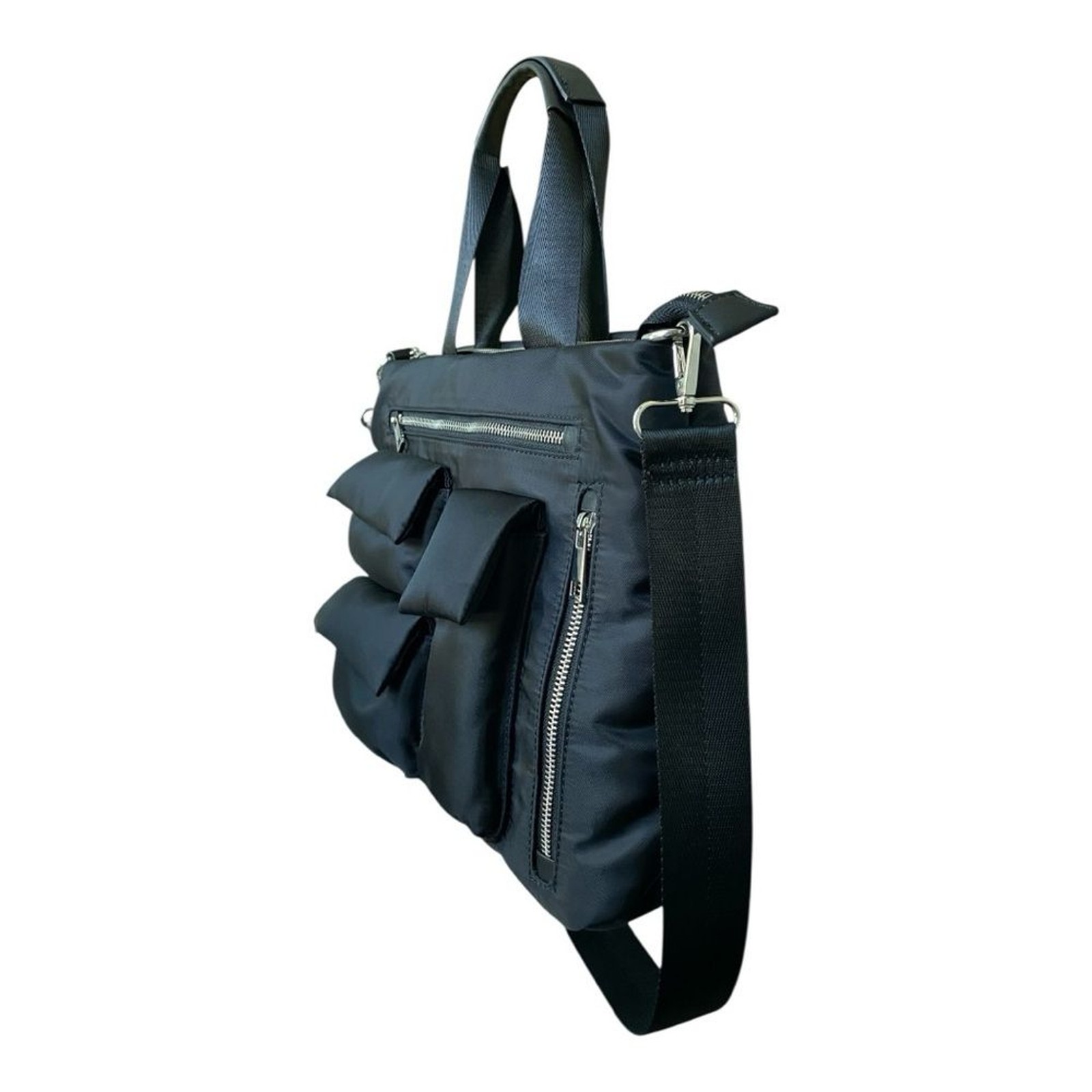 Urban Expressions Aria Black Nylon Puffer Crossbody Shoulder Bag EXCELLENT