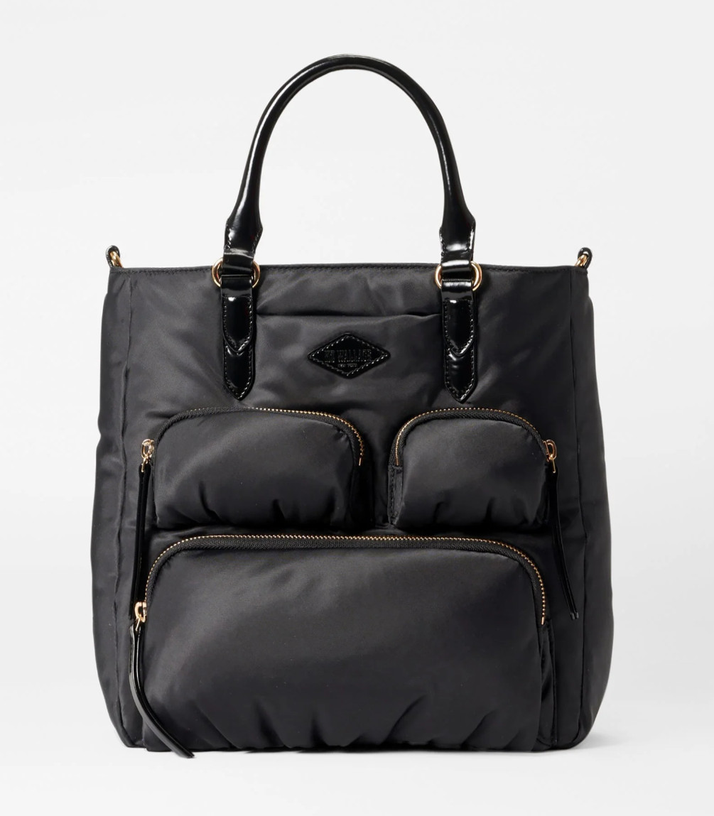 MZ WALLACE Small Chelsea Top Handle Tote Crossbody w/ Pouch ~NWT~ Black