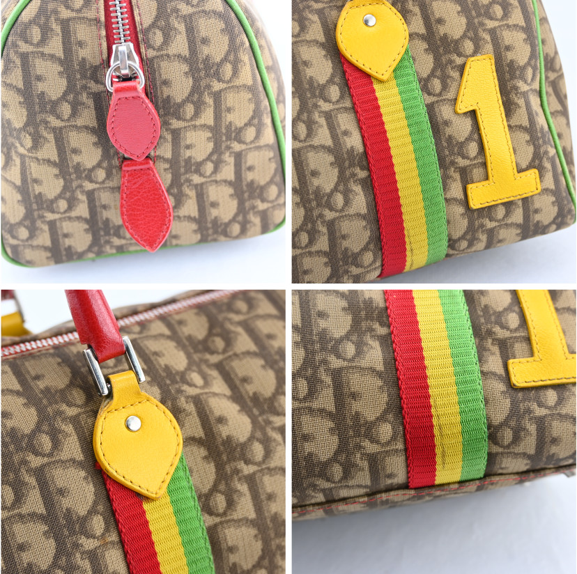 Christian Dior Rasta Line Trotter Mini Boston Bag Beige Rasta Color A4250OC807