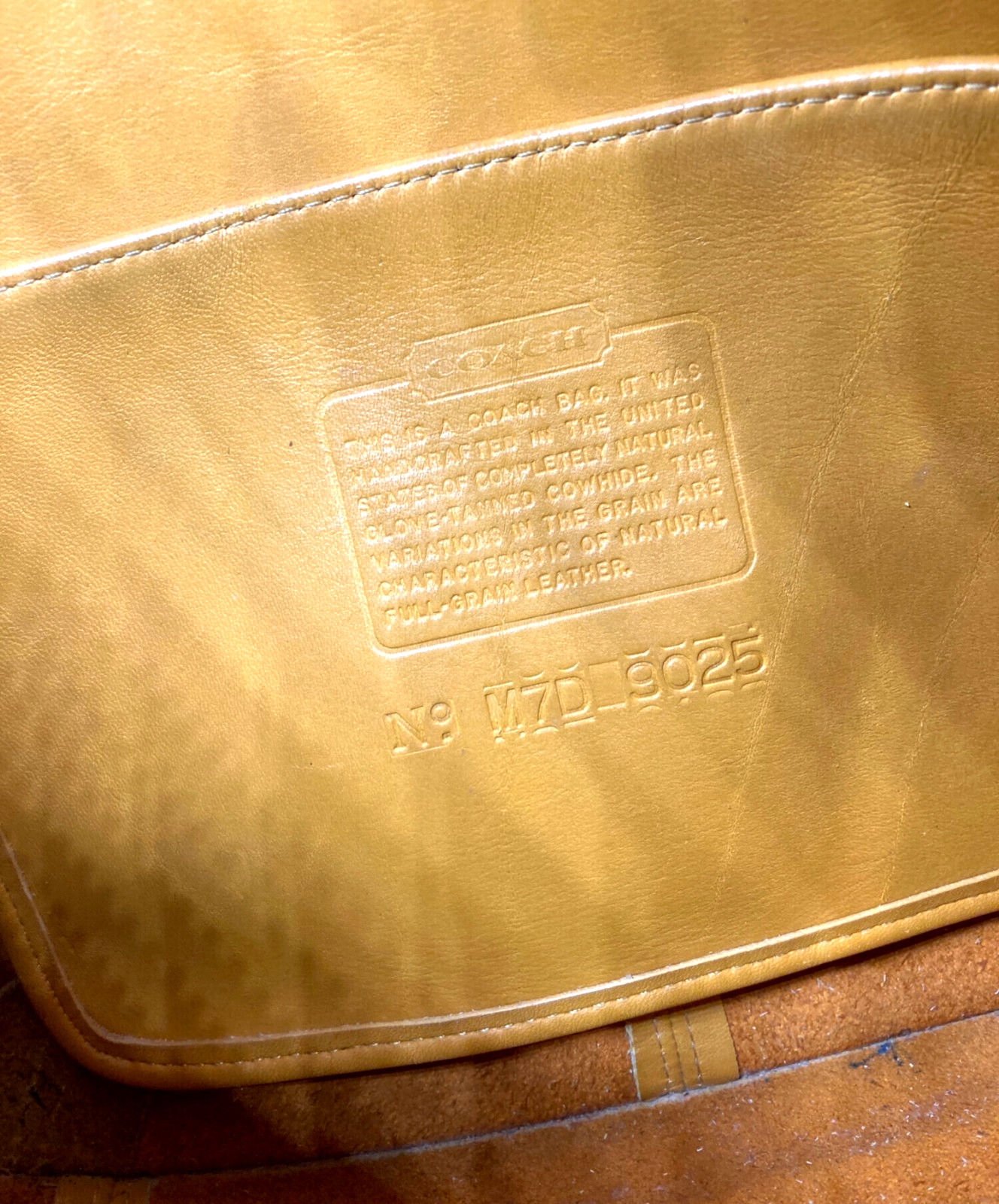 Vintage Coach Ergo 9025 Hobo Shoulder Handbag Yellow Leather US made