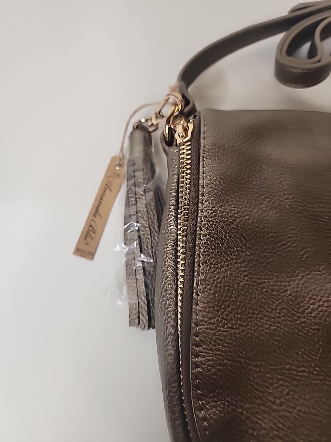 Amanda Blu Saddle Bag Metallic Bronze Purse