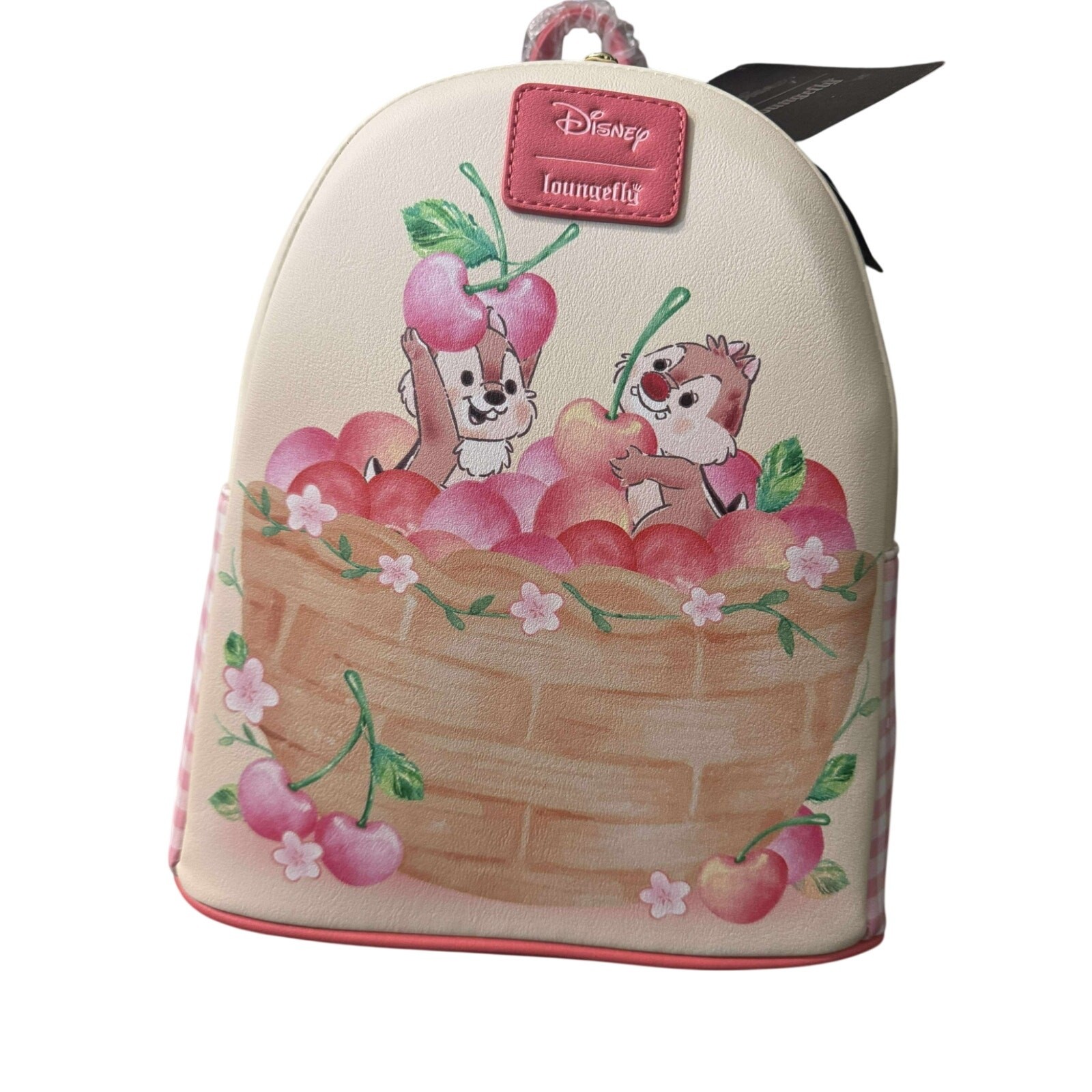 Loungefly Disney Chip n Dale Cherry Basket Mini Backpack NWT Soft Tag