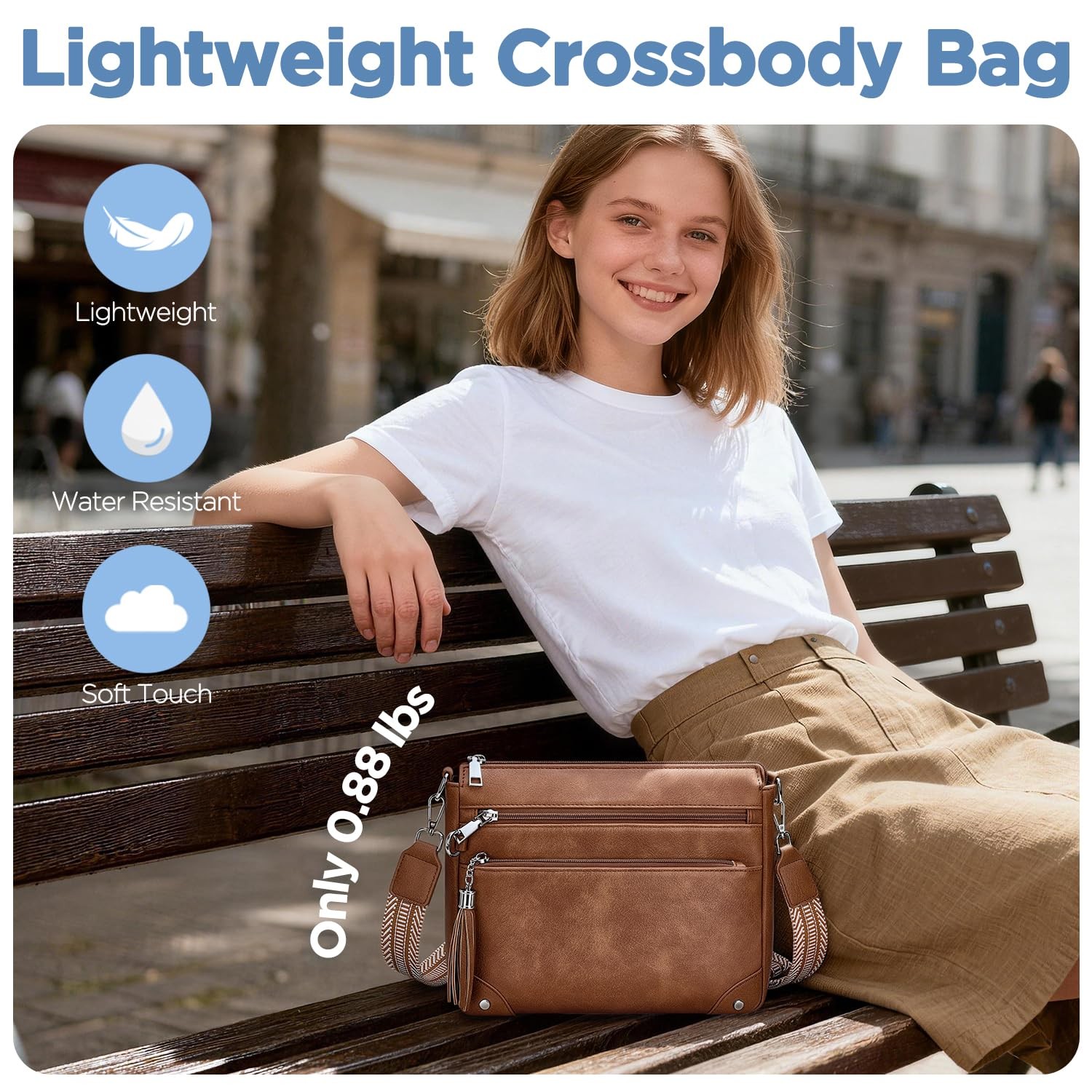 Anti Theft Crossbody Purse for Women RFID Crossbody Bags for Travel, Vegan Le…