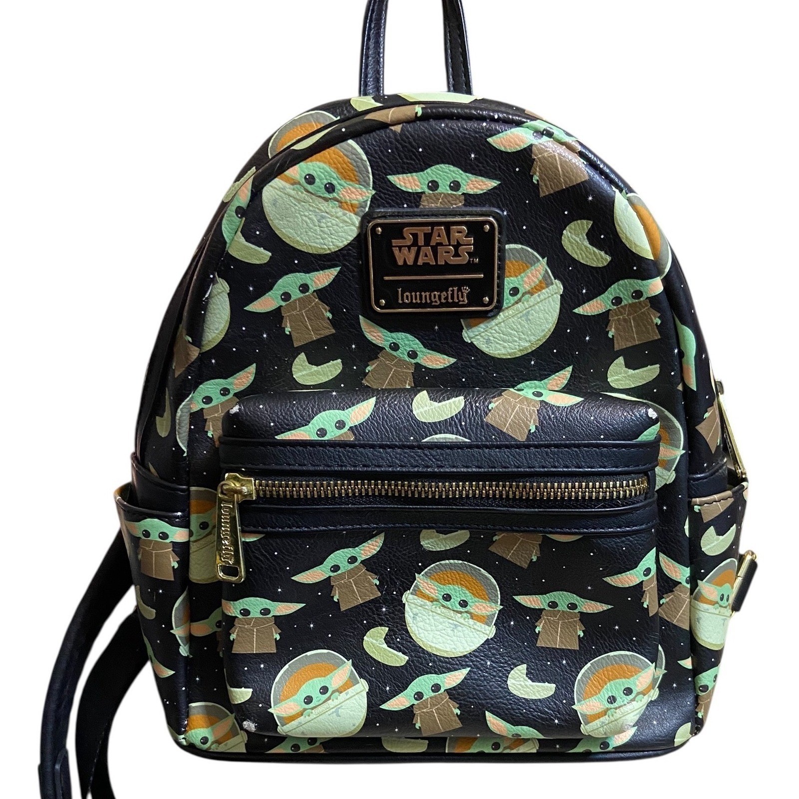 Star Wars Loungefly Grogu Baby Yoda Mini Backpack Black Galaxy Disney Parks