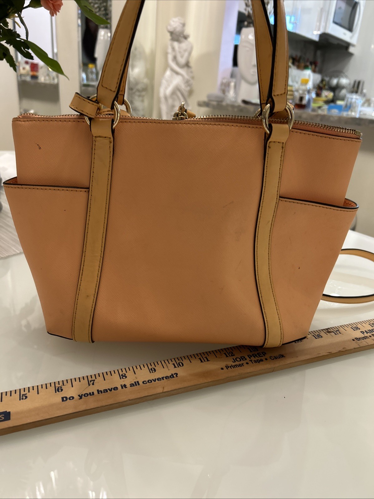 Michael Kors Purse Ciara Top Zip Peach