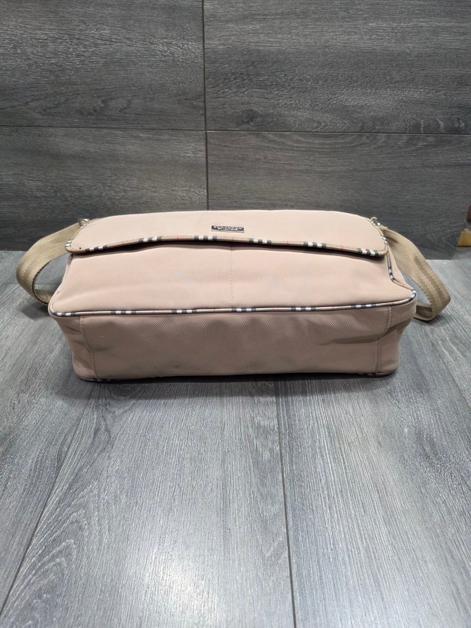 Burberry Fragrance saddle PVC Tan Nova Check Messenger Bag Crossbody B000695