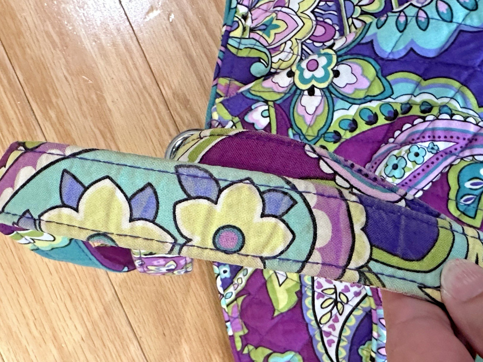 Vera Bradley “Heather Paisley” 4 pc Set Wallet, Checkbook, Saddle Purse, ID Hold