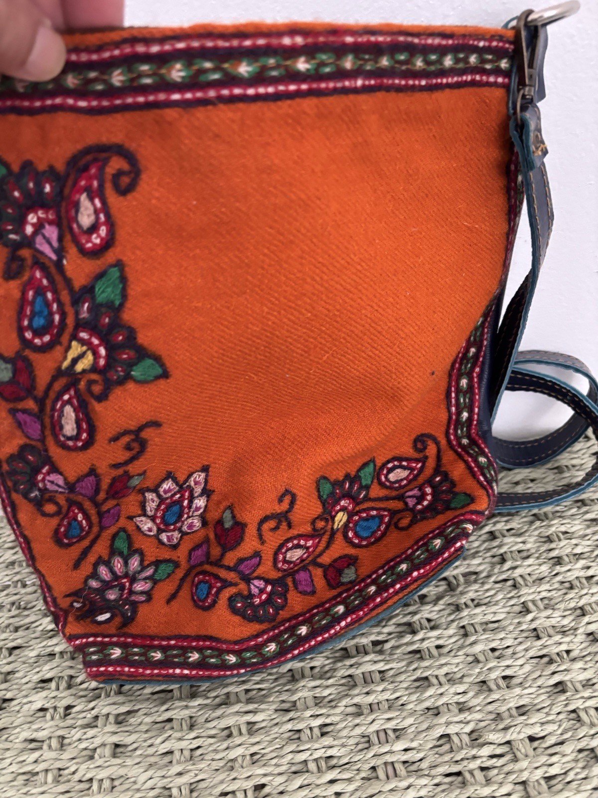 Nomad Handmade Leather Rug Shoulder Bag