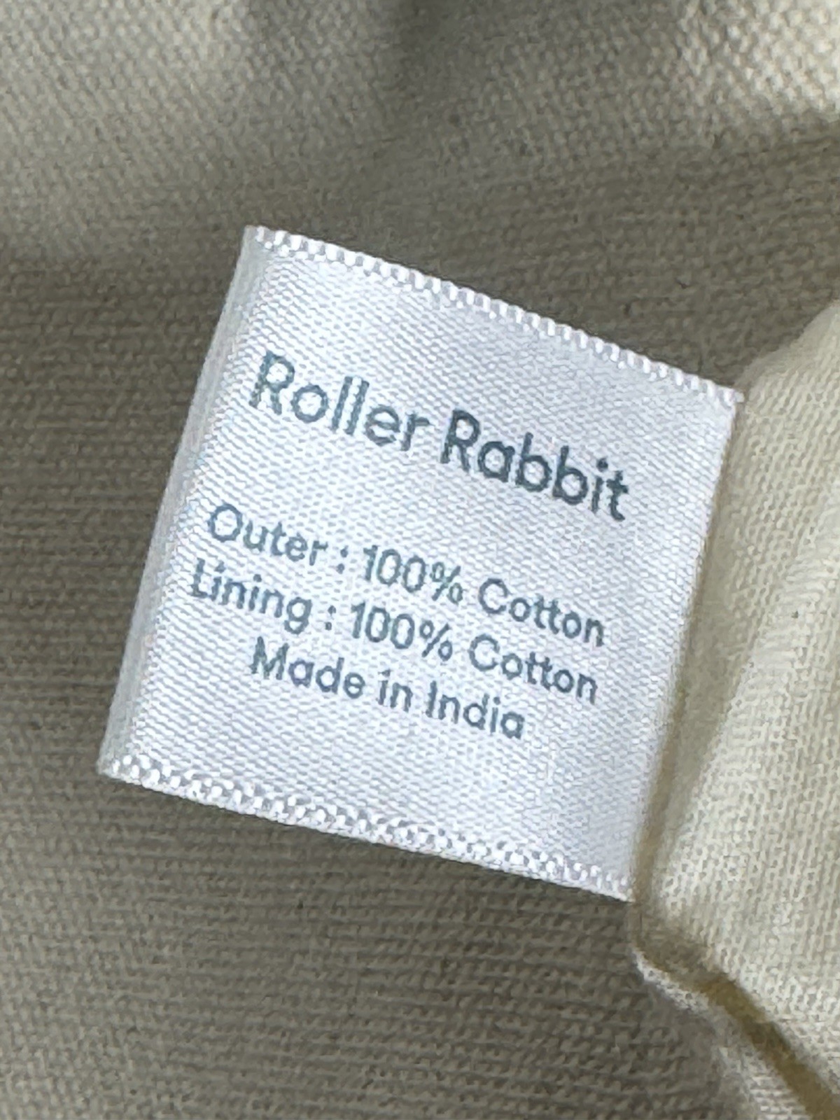 Roller Rabbit Cotton Crocheted Clutch Cosmetic Bag Color Block Pouch Tassel Zip
