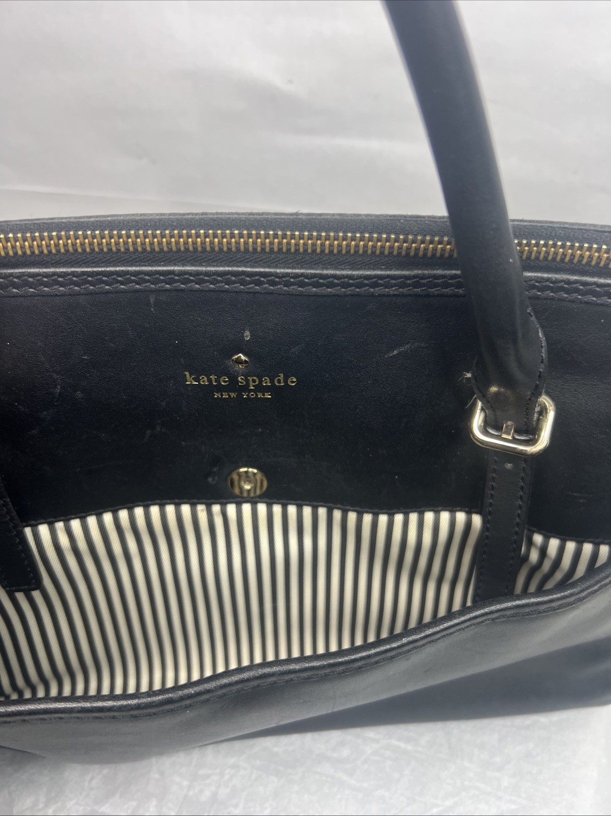 Kate Spade Cameron Street Candace Satchel Black Heavy Leather Handbag