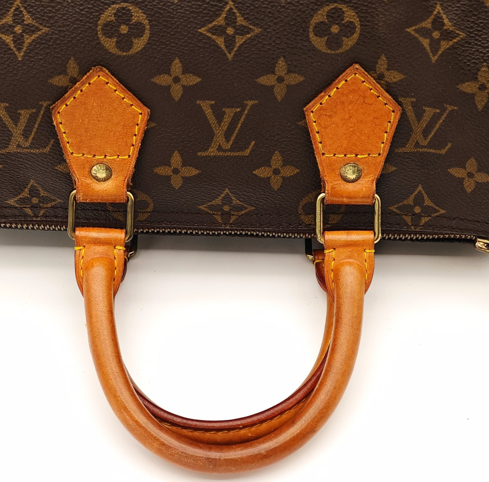 LOUIS VUITTON Speedy 25 Monogram Handbag Mini Boston M41109 Brown 0122