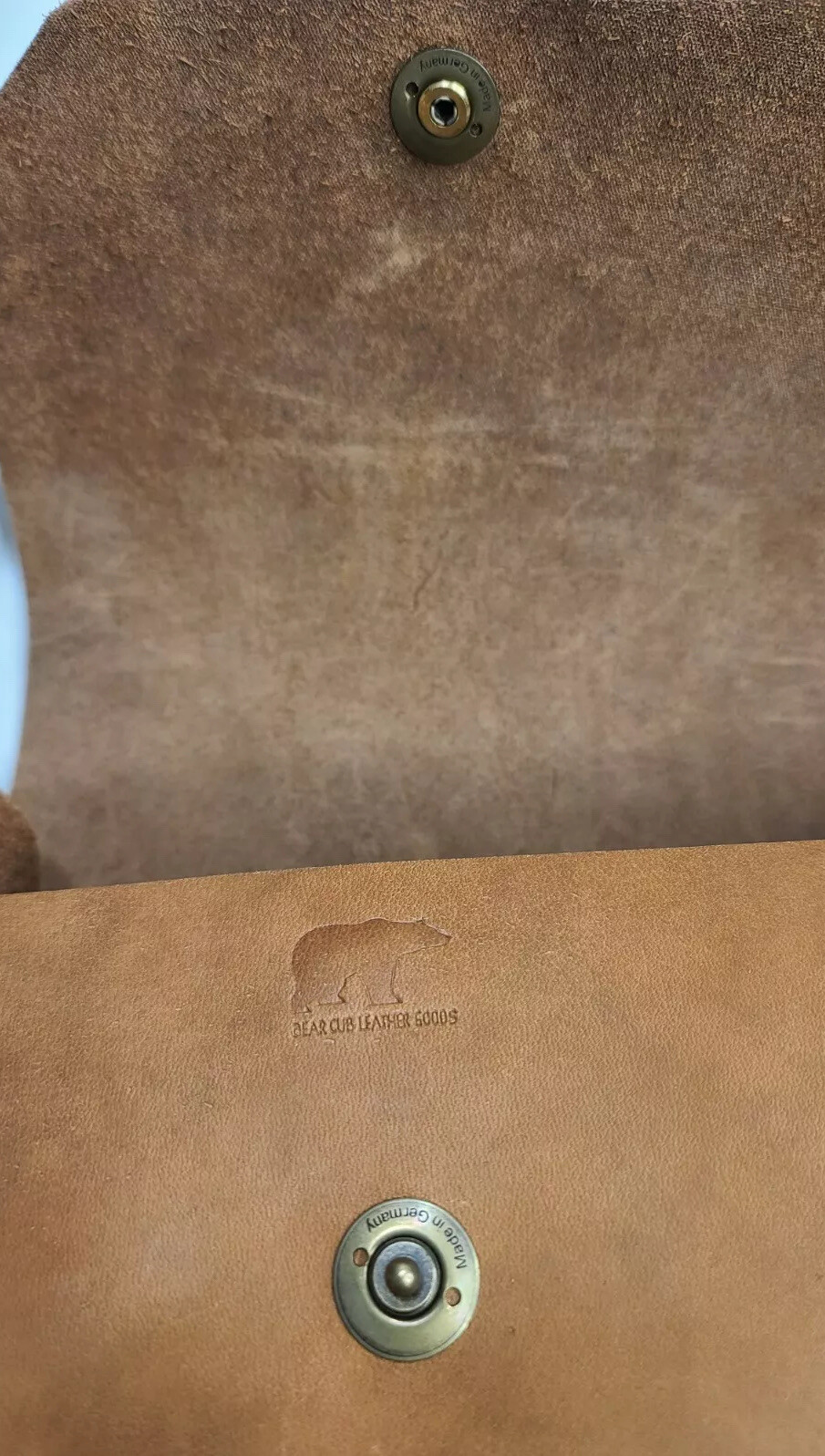 Bear Cub Leather Goods Roe Crossbody Brown Handmade