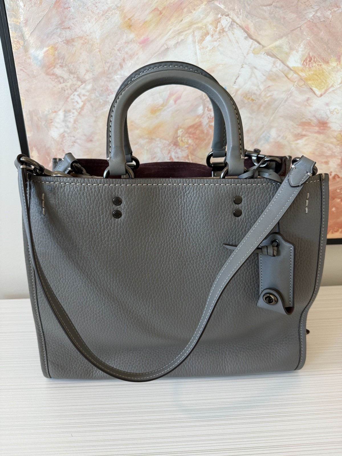 COACH 1941 Rogue 31 in Heather Grey Glovetanned Pebble Leather #23755