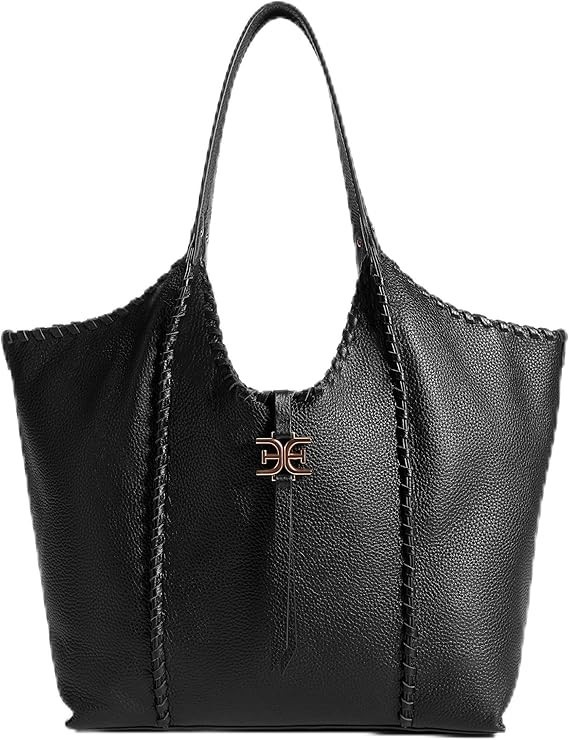 NWT Sam Edelman Sylvia Whipstitched Expandable Tobo Bag Hobo Tote Leather Black
