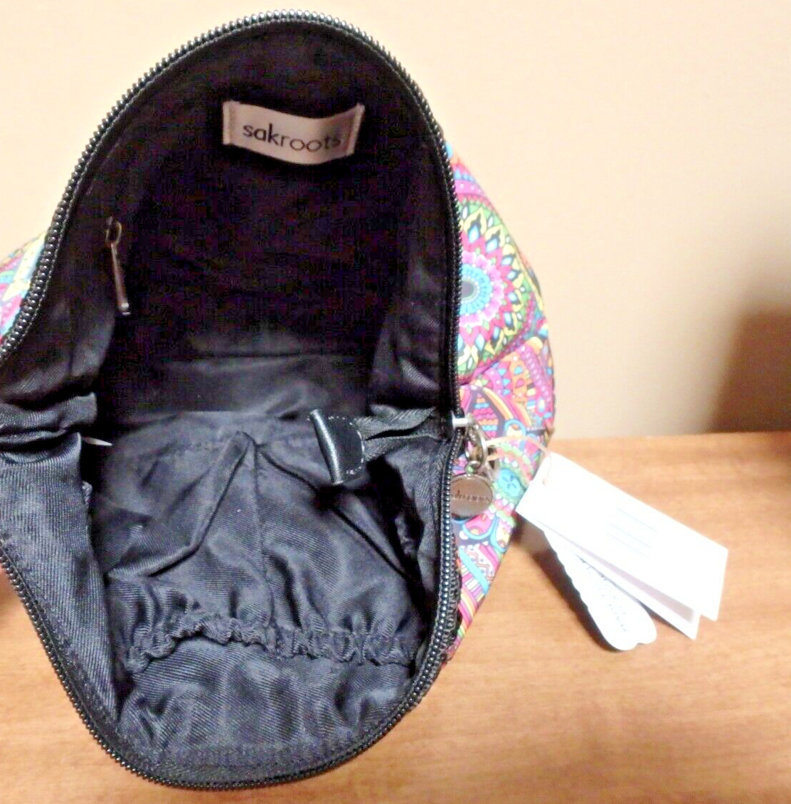 Sakroots Rainbow Wanderlust Large Essential Pouch with 16 Oz Water Bottle