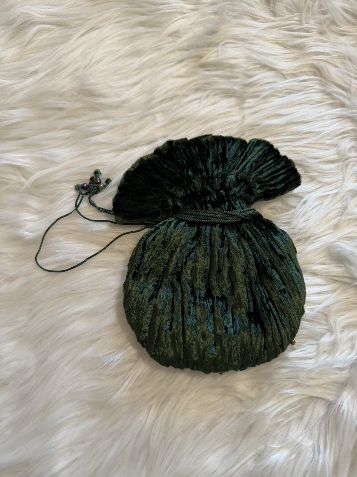 Venetia Stvdivm Silk Velvet Evening Bag Studium Green