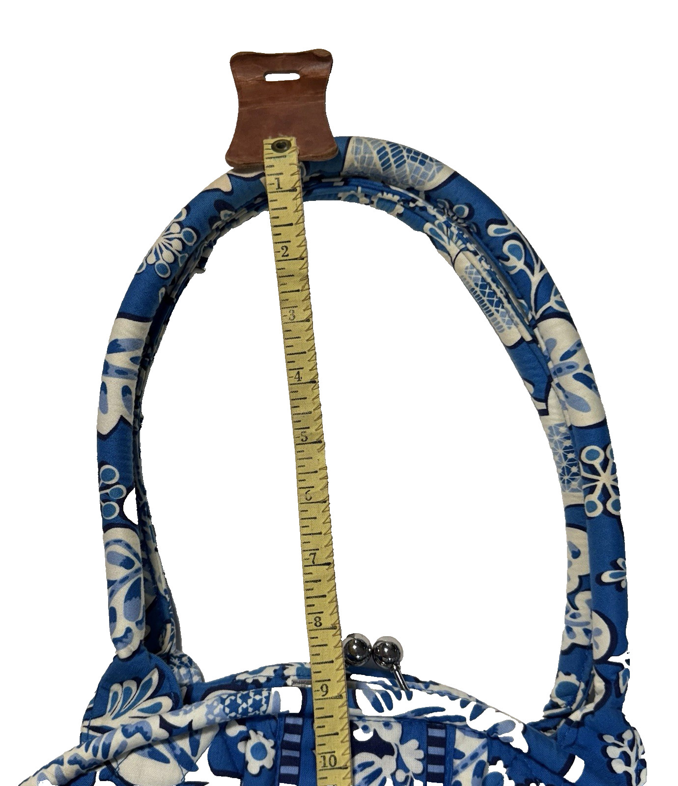 Vera Bradley Eloise Kiss Lock Shoulder Bag Blue Lagoon 13.5”Wx10.0”Hx6.0”D