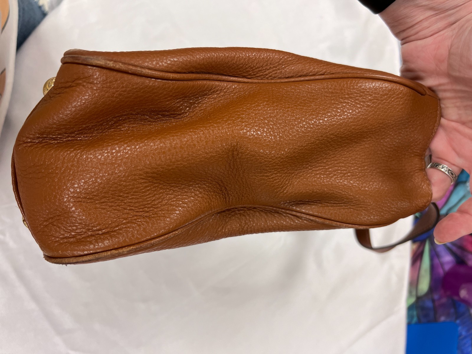 Michael Kors Fulton Large brown Pebbled Leather Shoulder Bag – 14x5x10 inch