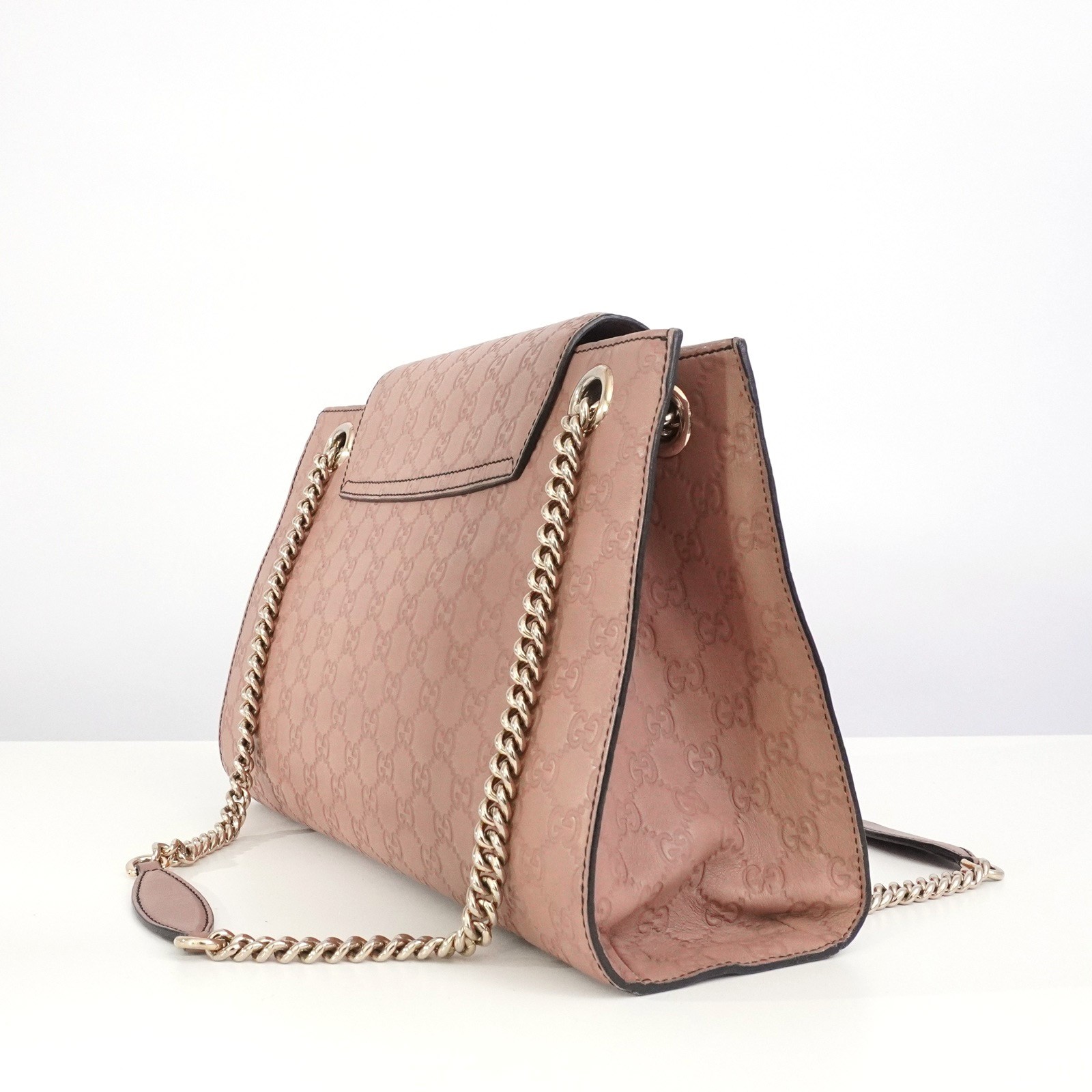 GUCCI Guccissima Horsebit Emily 295403 Chain Shoulder Bag 527066 Auth #53621A