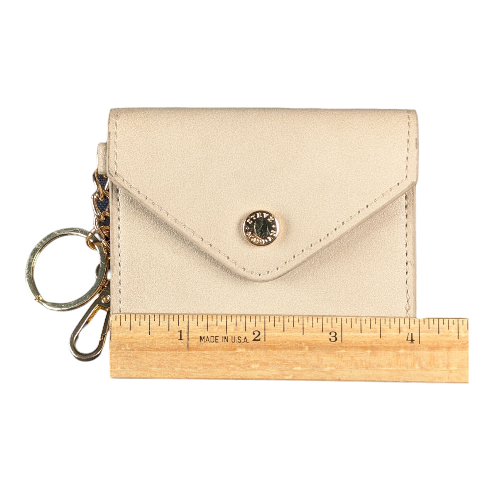 Steve Madden Beige Bag Charm Keyring Wallet for the Bgemma Mini Backpack