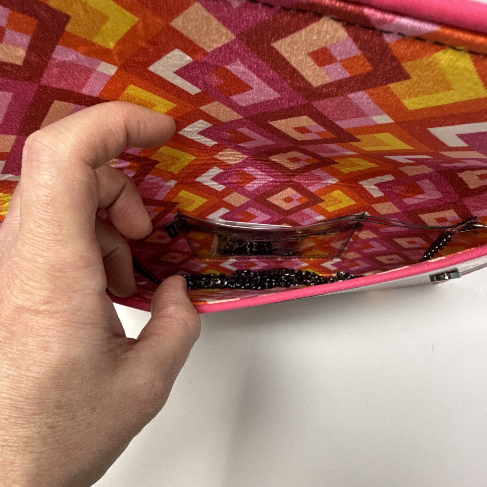 NWT Kent Stetson Signed Fireworks Envelope Clutch Detachable Crossbody Rare