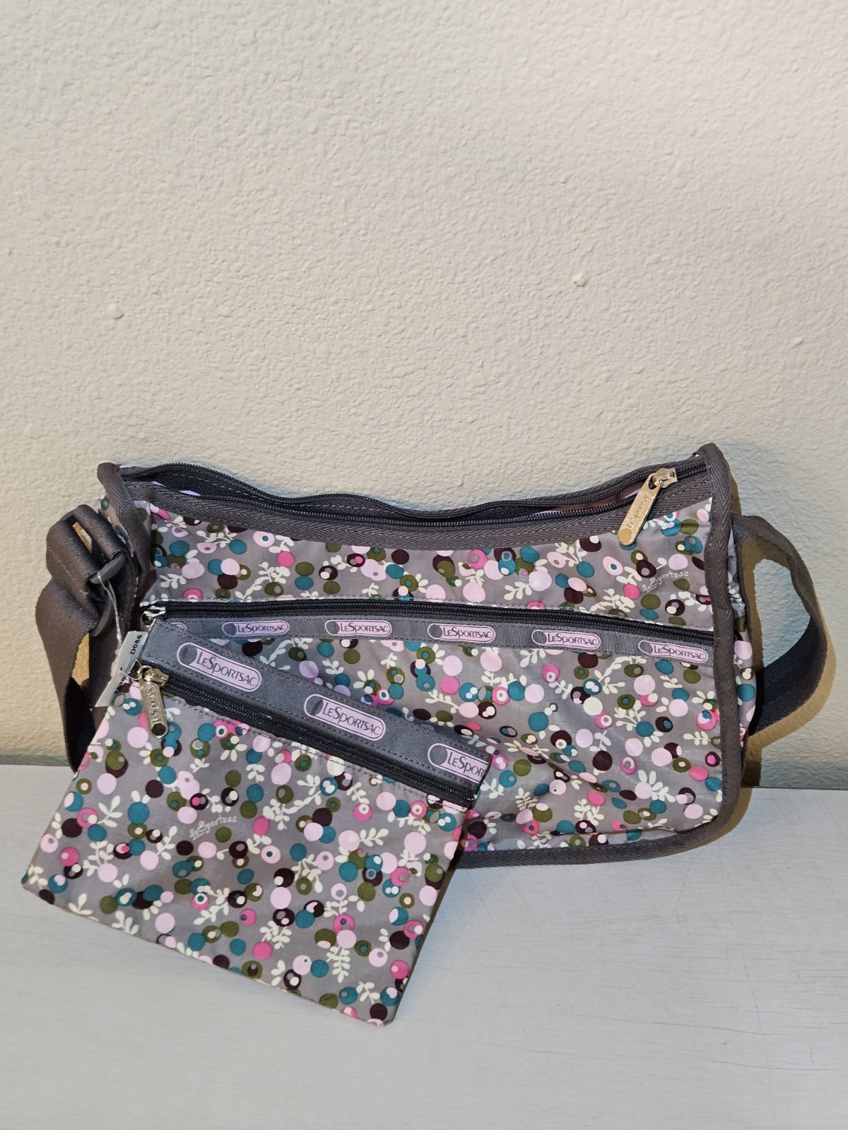 LeSportsac Classic Hobo Berry Happy Print Crossbody Shoulder Bag NEW