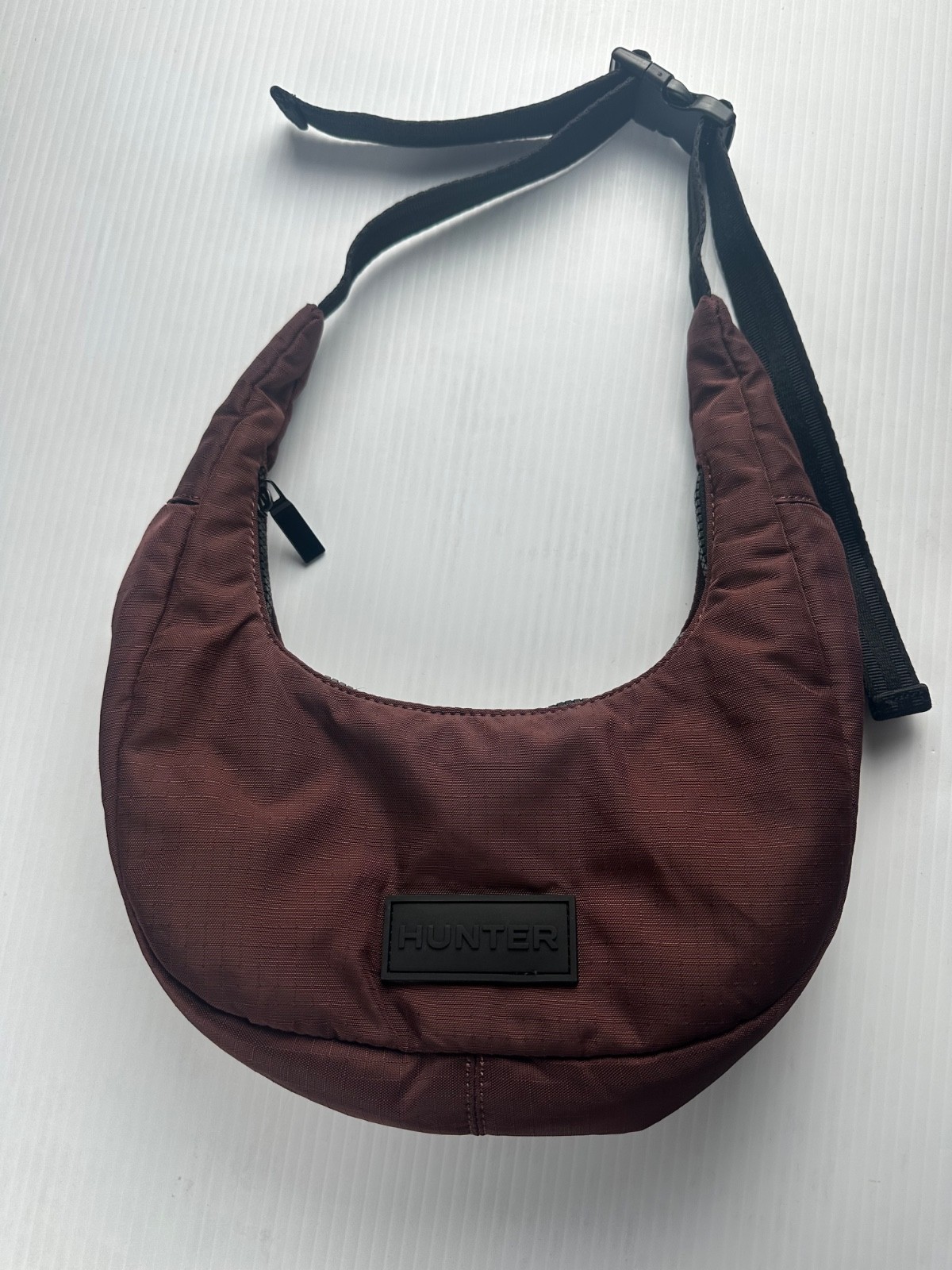 Hunter Burgundy Nylon Shoulder Bag
