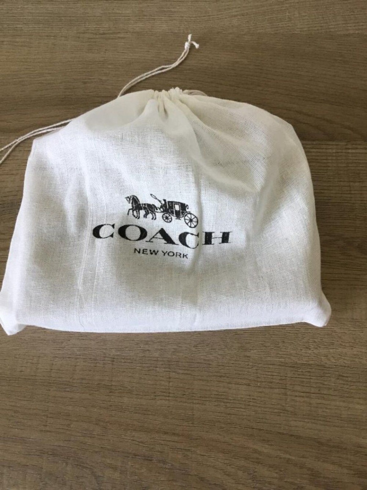 Coach Silver & White Wristlet Jacquard Fabric w/Metallic Trim w/Dusty & Hangtag