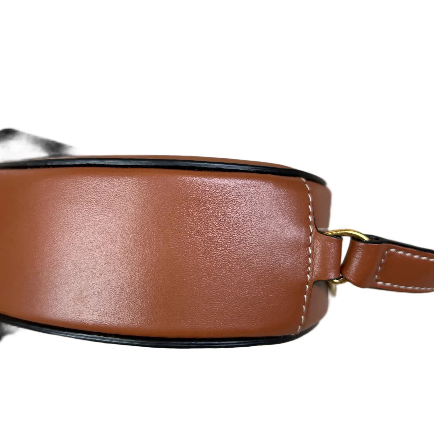 Celine Triomphe Triomphe Oval Crossbody Bag Tan Calfskin (dh071326a1r)