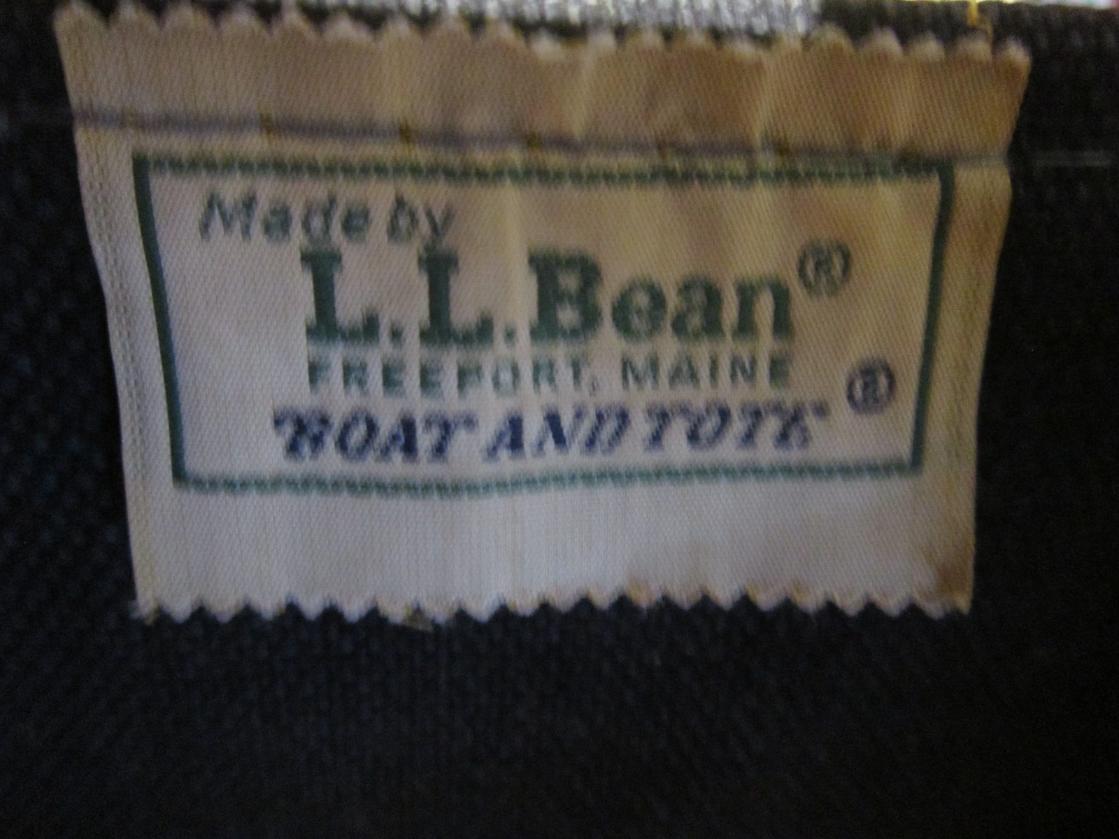 L L Bean sawtooth boat & tote red/navy huge tote