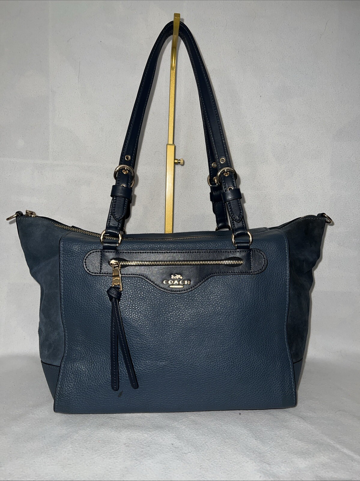 Coach Cleo Carryall Pebbled Leather