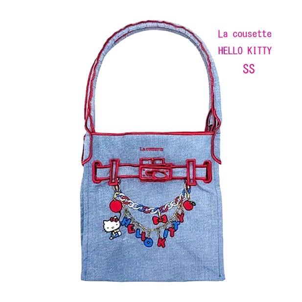 ≪Authentic≫LA COUSETTE HELLO KITTY CHARM / New Classical Eco Bag SS DENIM