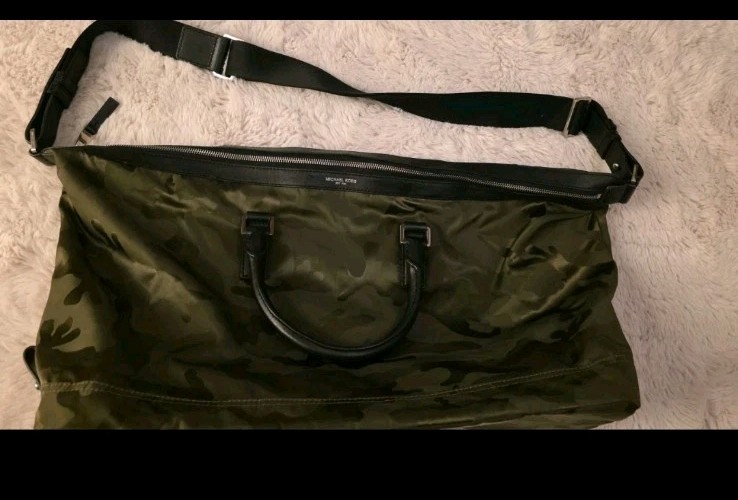 Michael Kors KENT 2WAY Shoulder Bag Handbag Camouflage Pattern/Green.Unisex Used