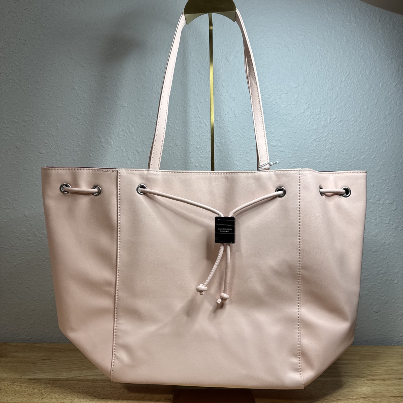 Ralph Lauren Romance Nude Pink Blush GWP Luxury Tote Bag Silver Hardware -New