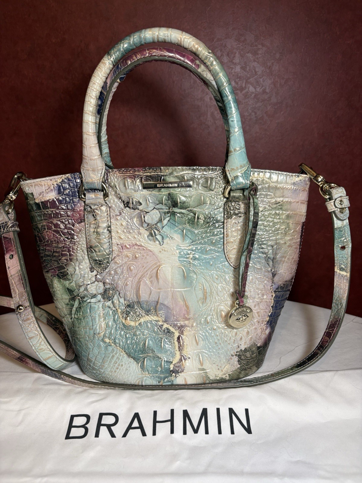 BRAHMIN Small Bowie Nirvana Melbourne Convertible Crossbody Satchel