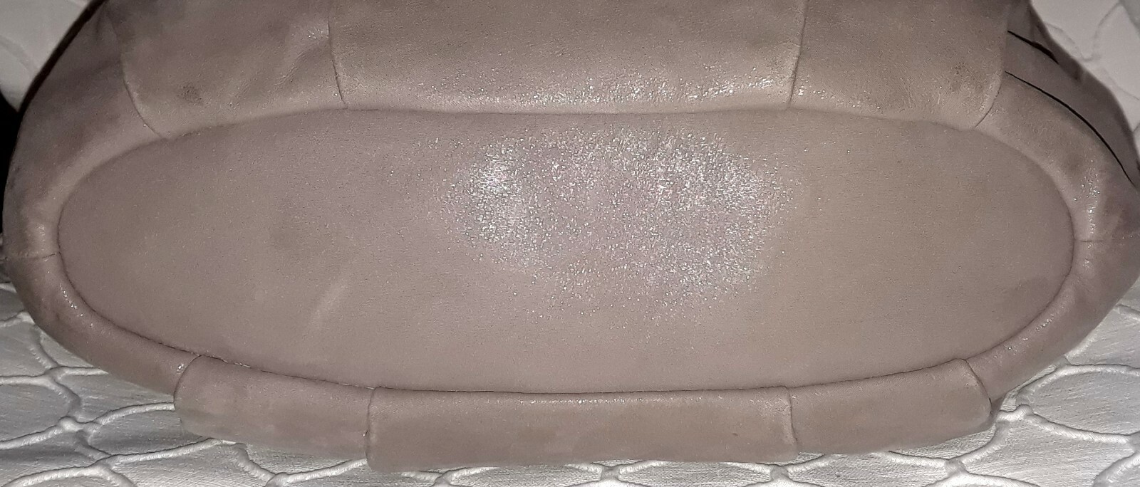 COACH Sofia Madison Metallic Gray Mauve Leather Pleated Satchel Shldr Bag 22563