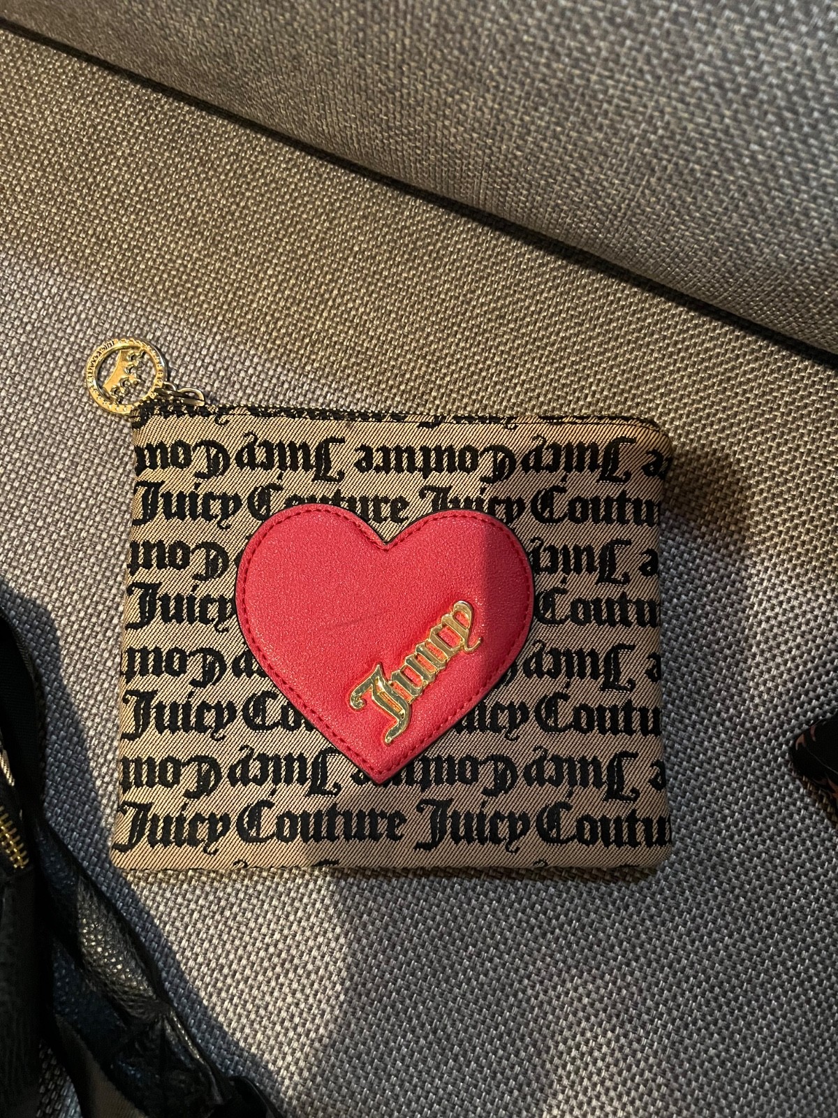 Juicy Couture logo backpack with pouch