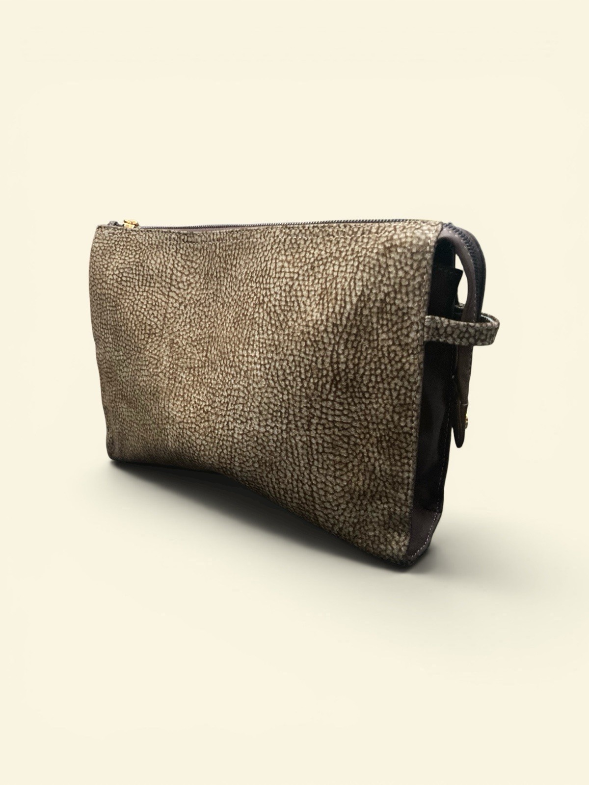 Borbonese Redwall Italy Clutch Bag Tasche Damen Herren Widleder Suede Vintage