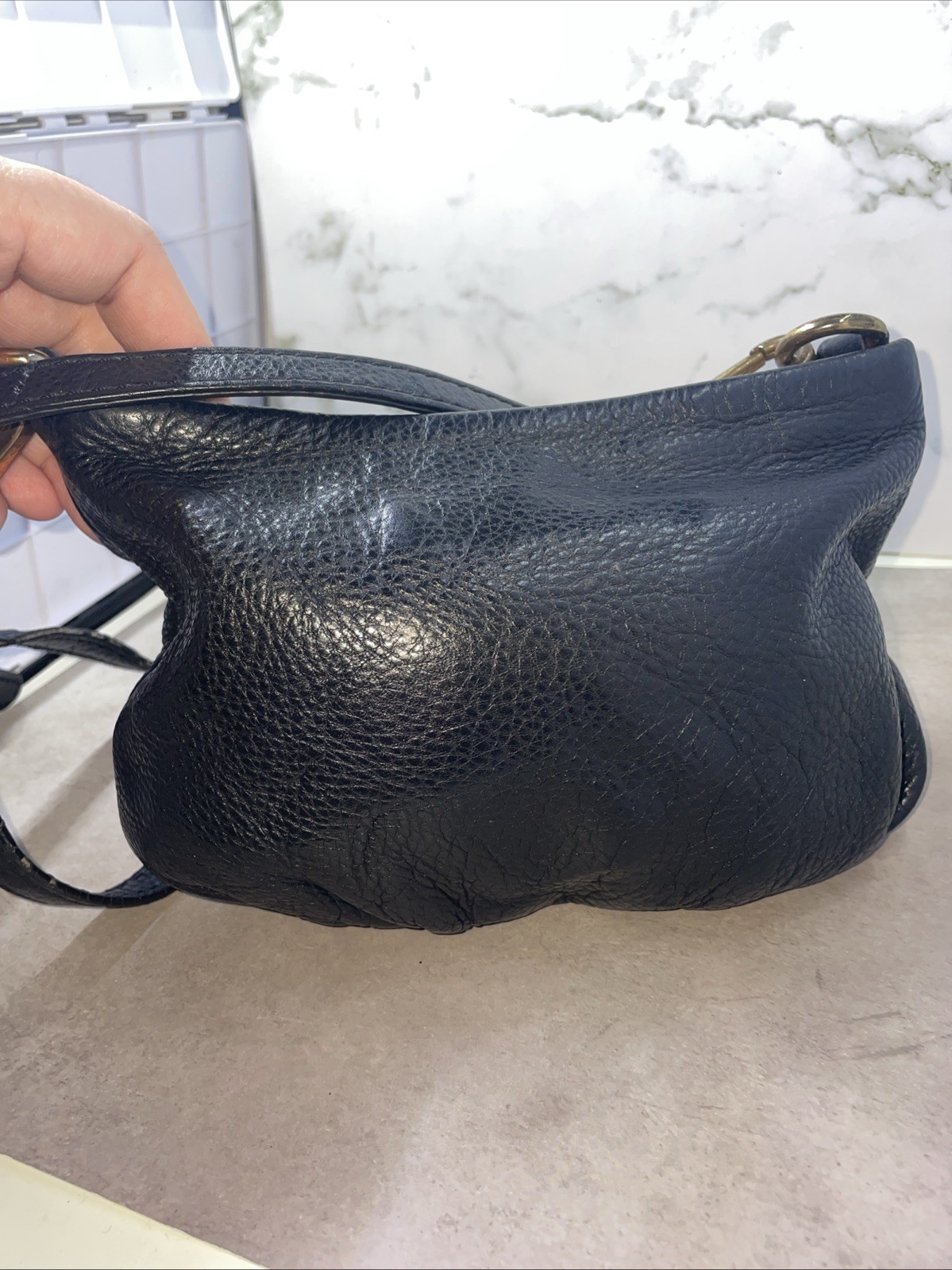 Marc By Marc Jacobs Black Mini Crossbody Black Gold Plate Leather